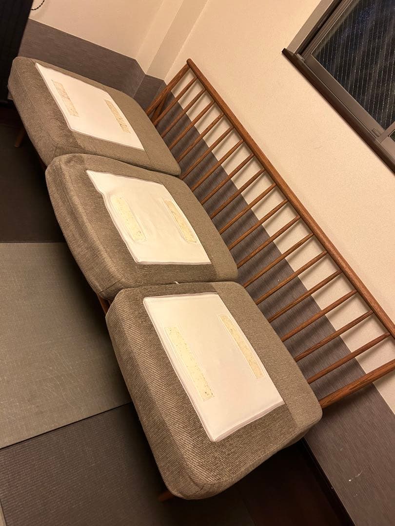 モモナチュラル　クラウドソファ 3人掛けソファ