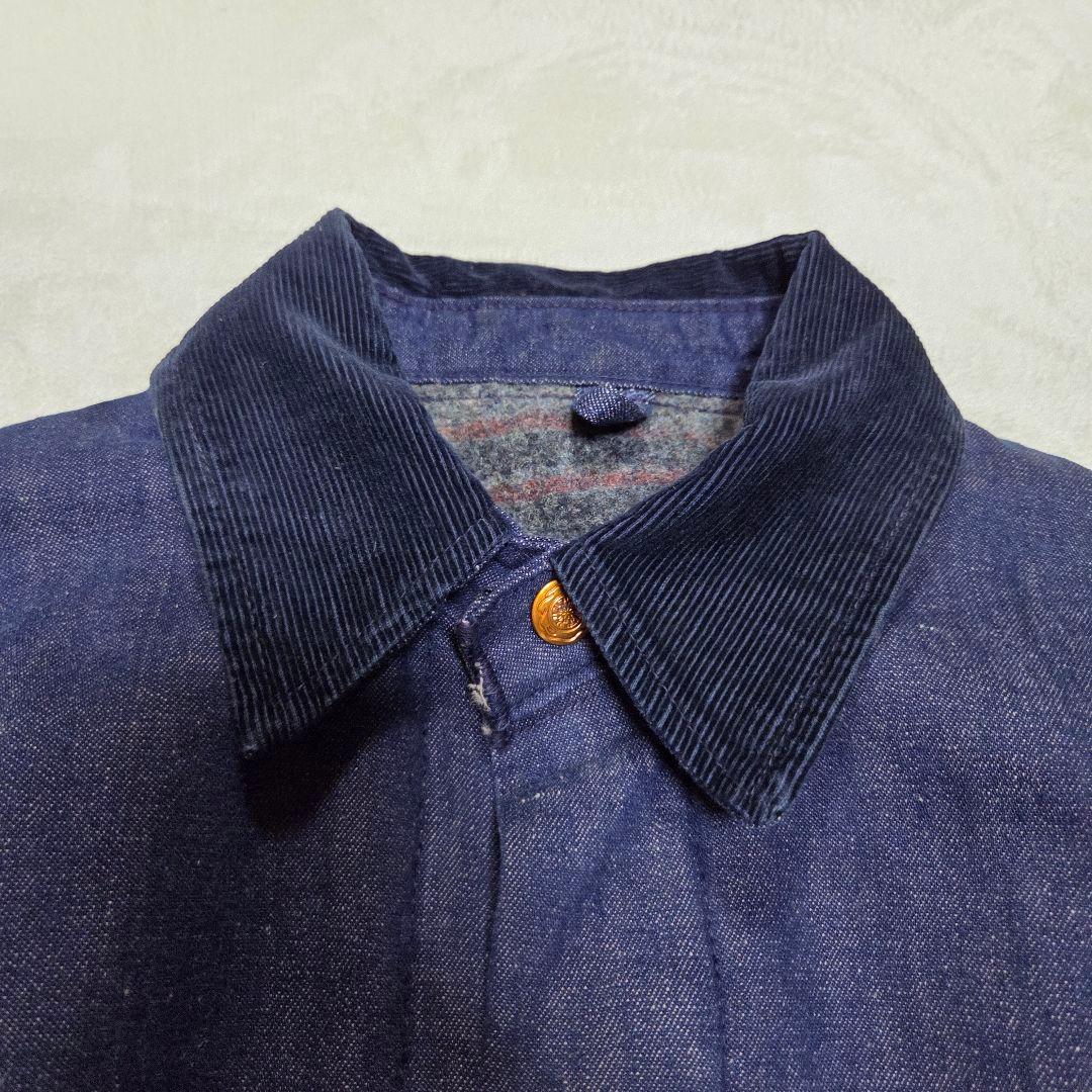 [美品]Wrangler デニムカバーオール 70s 金ボタン コーデュロイ