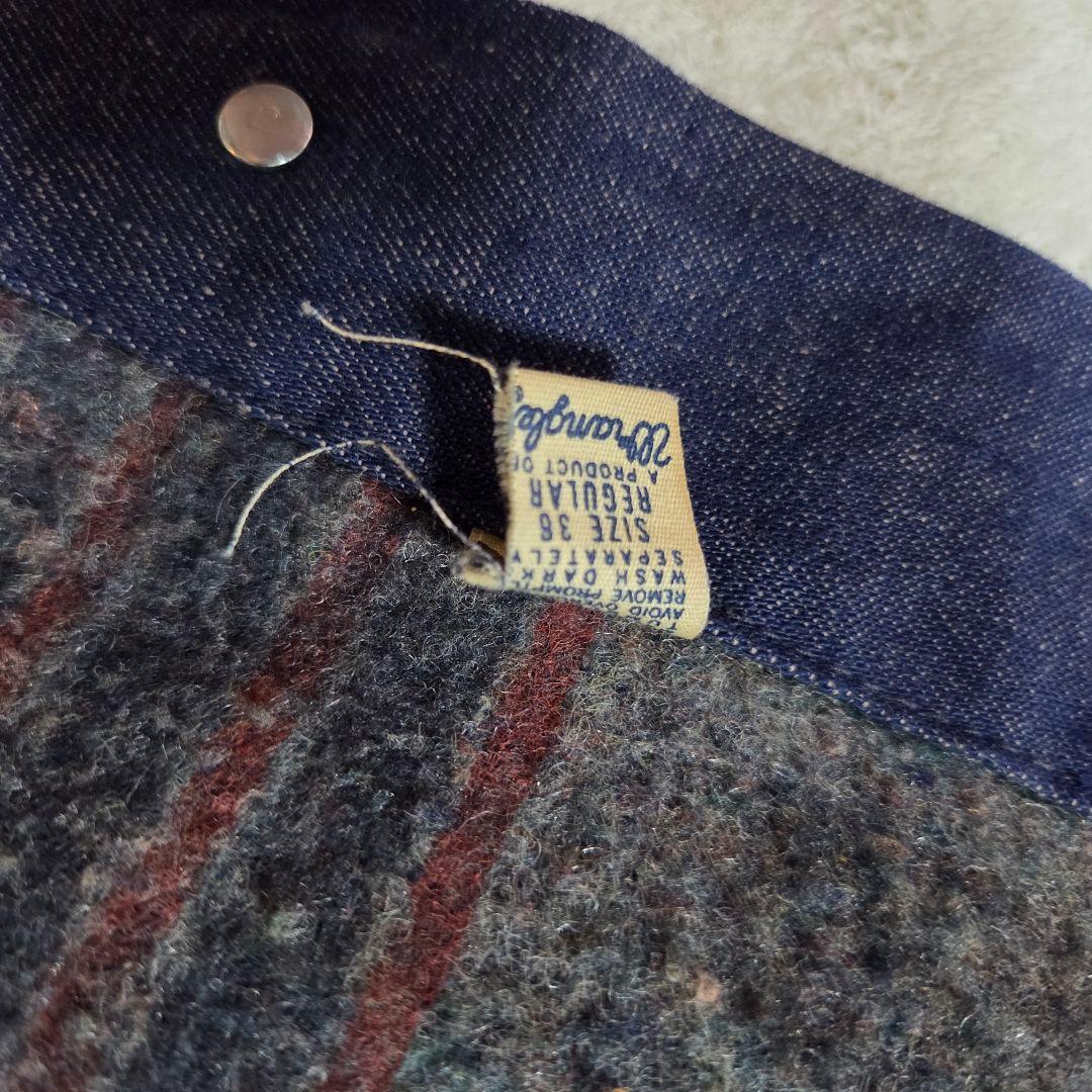 [美品]Wrangler デニムカバーオール 70s 金ボタン コーデュロイ