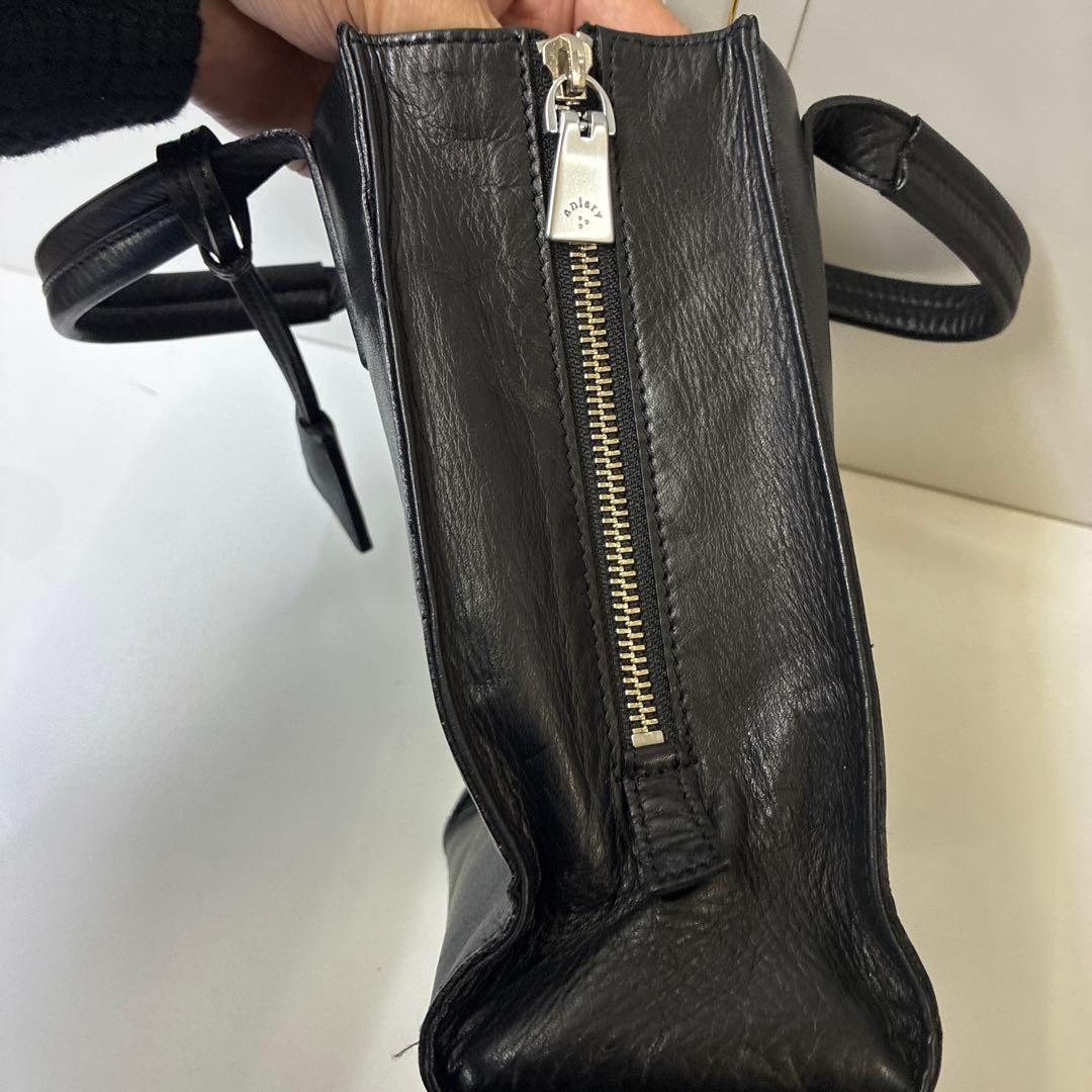 aniary 黒 レザートートバッグ