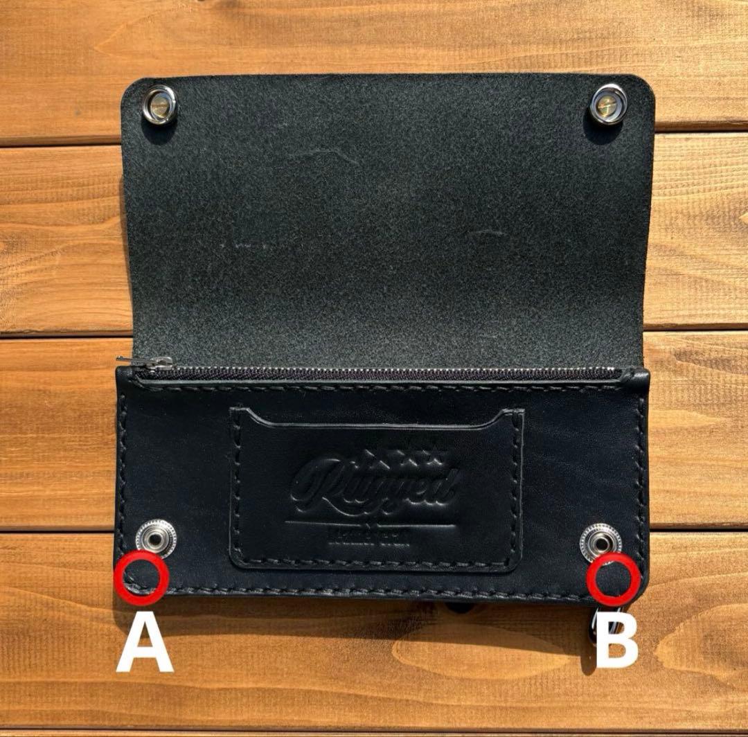 ロングトラッカーウォレット　茶芯　オイルレザー