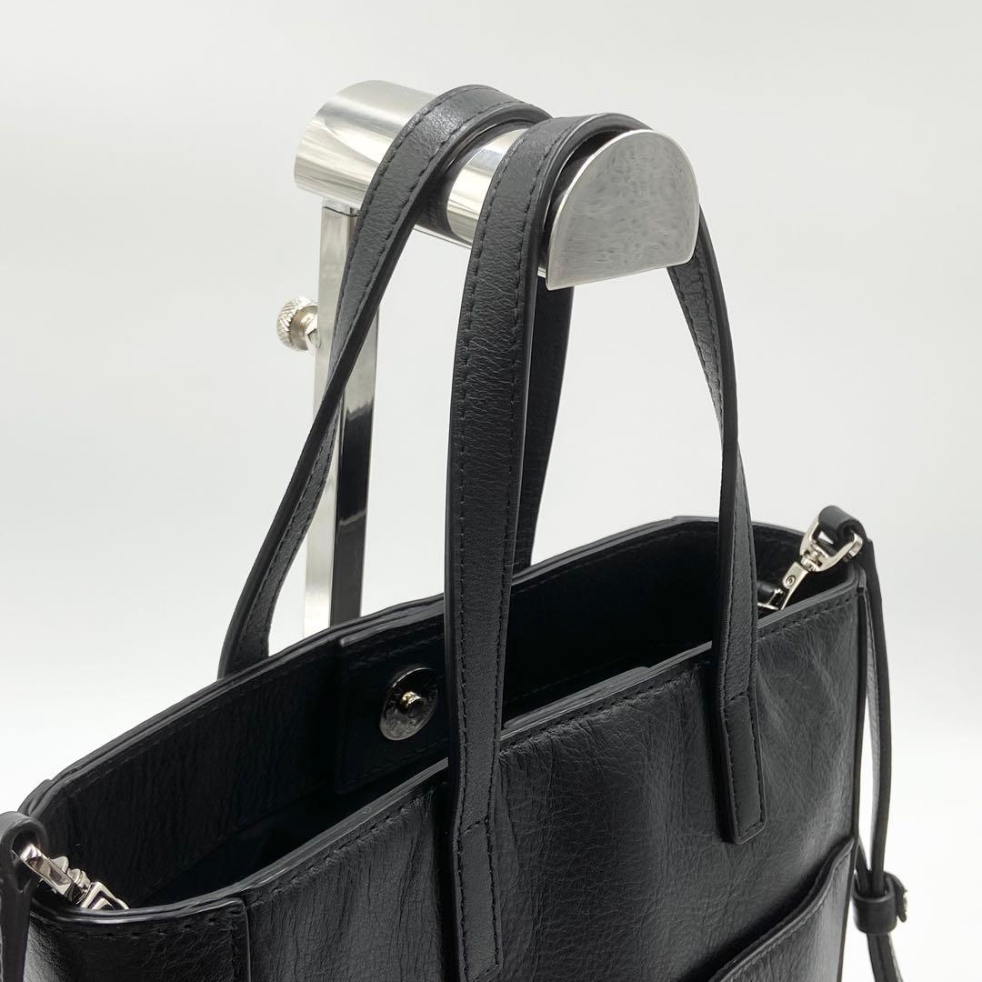未使用級　アニエスベー　Lucy トートバッグ　2way レザー　ブラック