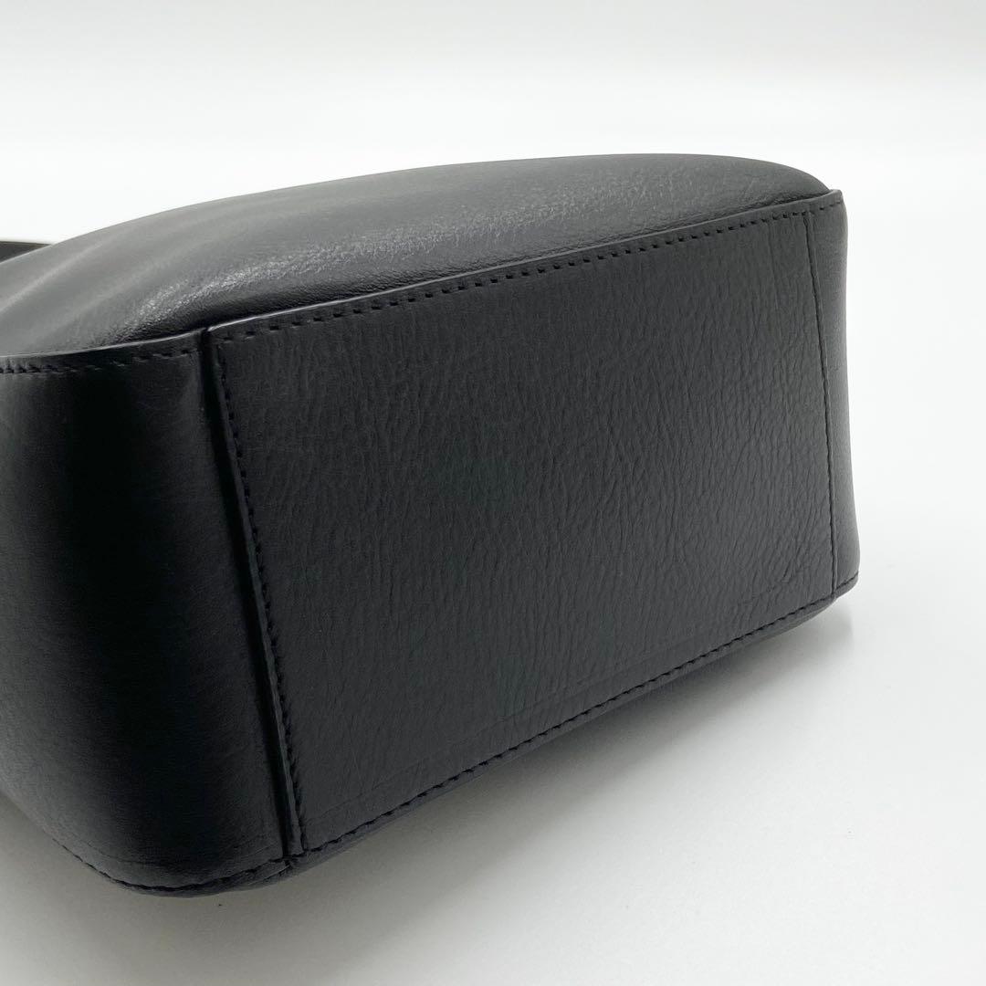 未使用級　アニエスベー　Lucy トートバッグ　2way レザー　ブラック