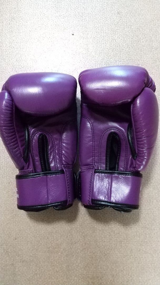 本革製WINDYボクシンググローブ 8oz 紫 キックボクシング