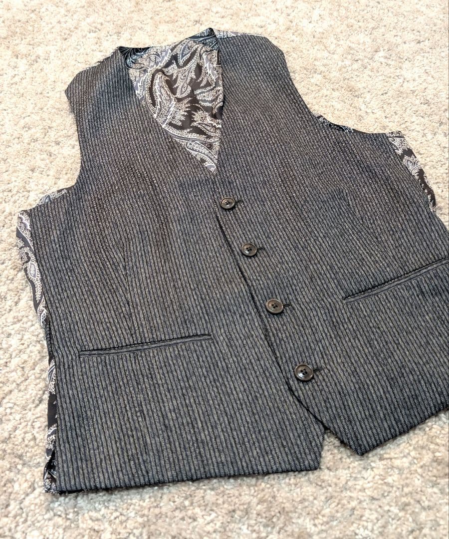 【美品】ETRO エトロ ペイズリー ジレ ベスト メンズ 44