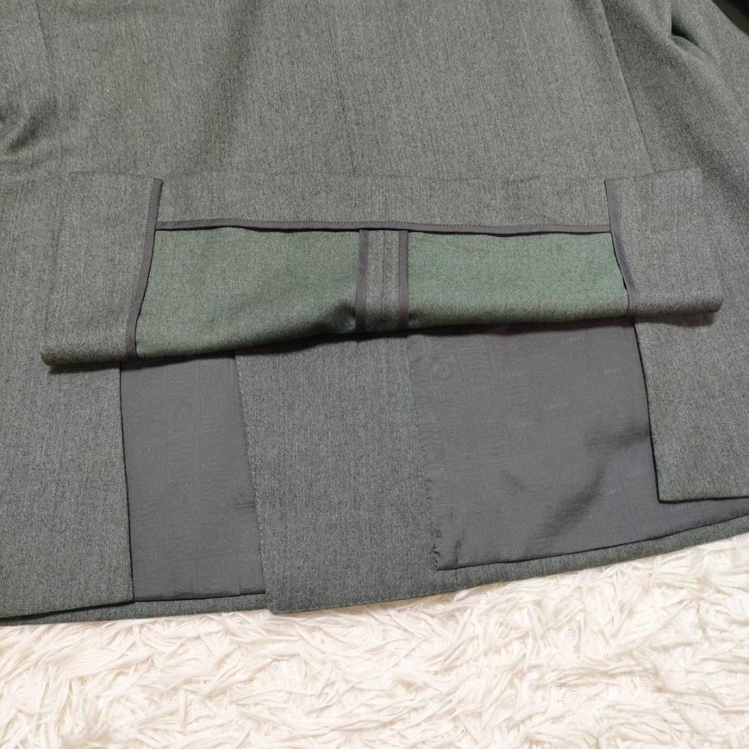 【美品】 高級カシミヤ　LANVIN　ランバン　スーツ　ダブル　総裏地　XL相当