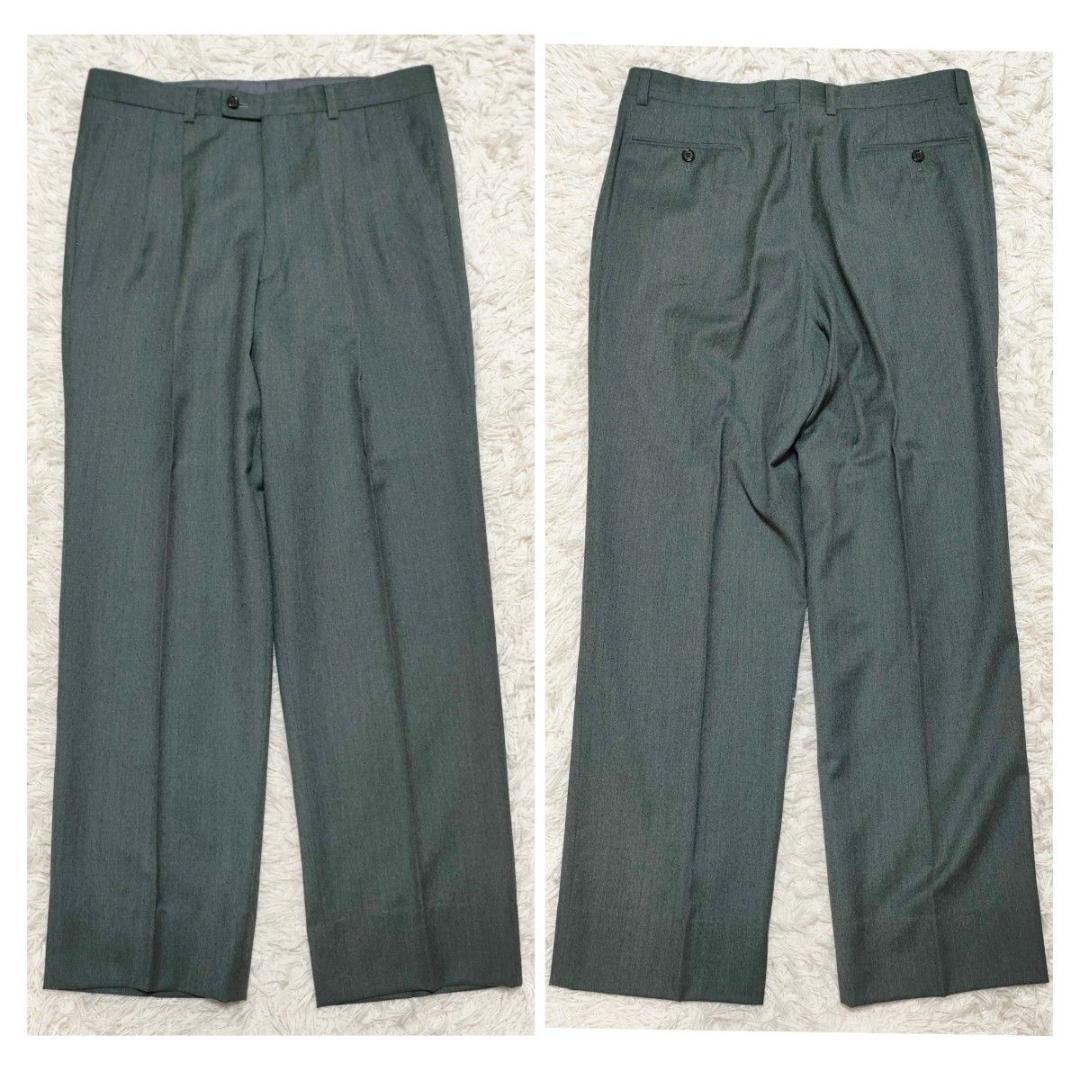 【美品】 高級カシミヤ　LANVIN　ランバン　スーツ　ダブル　総裏地　XL相当