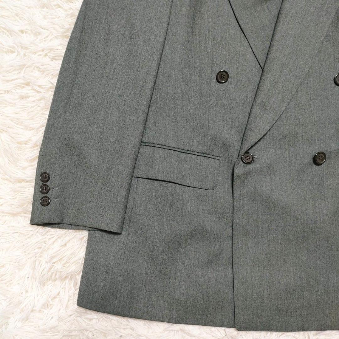 【美品】 高級カシミヤ　LANVIN　ランバン　スーツ　ダブル　総裏地　XL相当