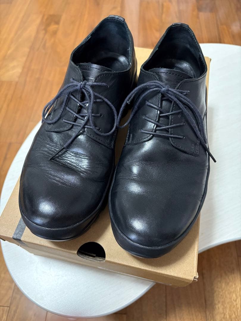 【PADRONE】DERBY PLAIN TOE SHOES