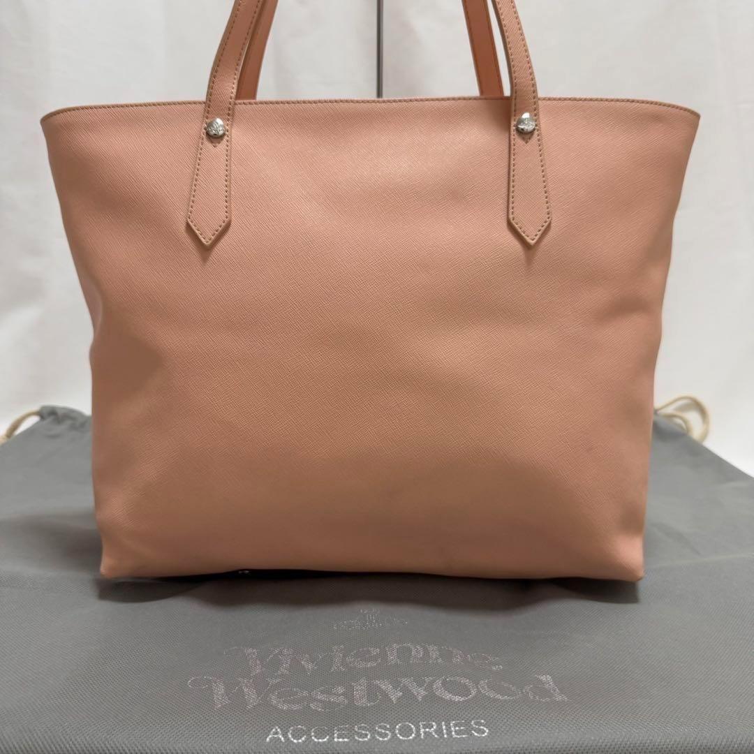 【美品】ヴィヴィアンウエストウッド トートバッグ レザー オーブ ピンク A4可