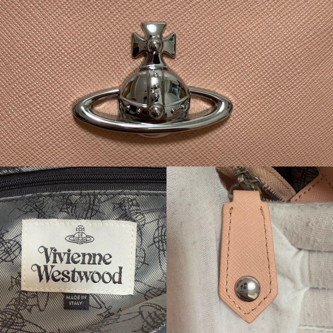 【美品】ヴィヴィアンウエストウッド トートバッグ レザー オーブ ピンク A4可