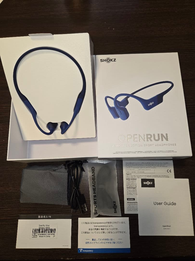 SHOKZ OPENRUN　骨伝導　ブルー