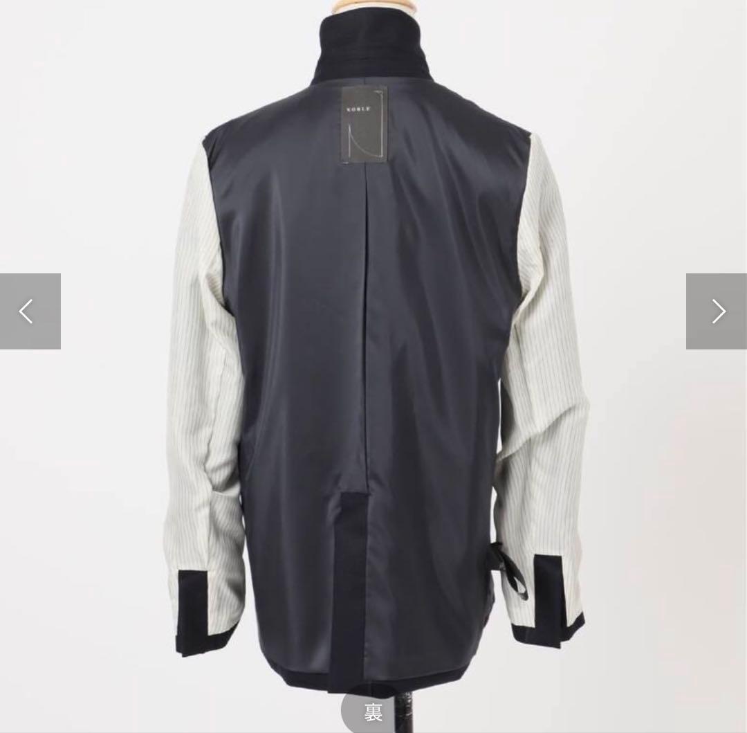 NOBLE ウールフラノピークドラペルジャケット 34