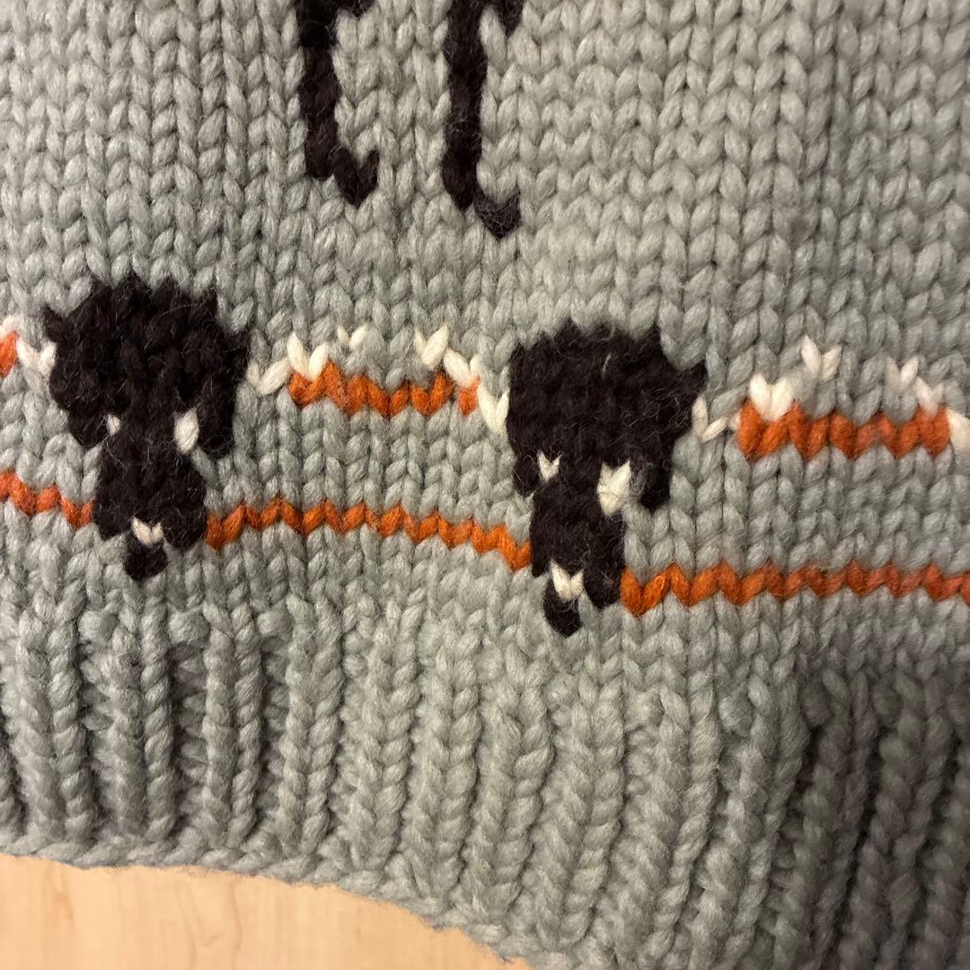 カナダ製 KANATA Indian カウチンセーター SIZE36 肉厚