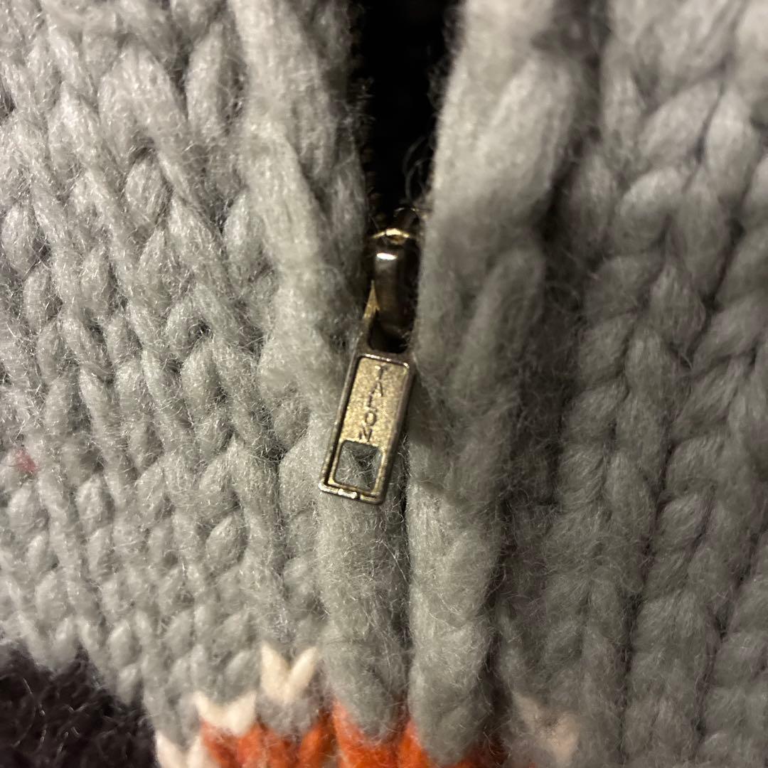 カナダ製 KANATA Indian カウチンセーター SIZE36 肉厚