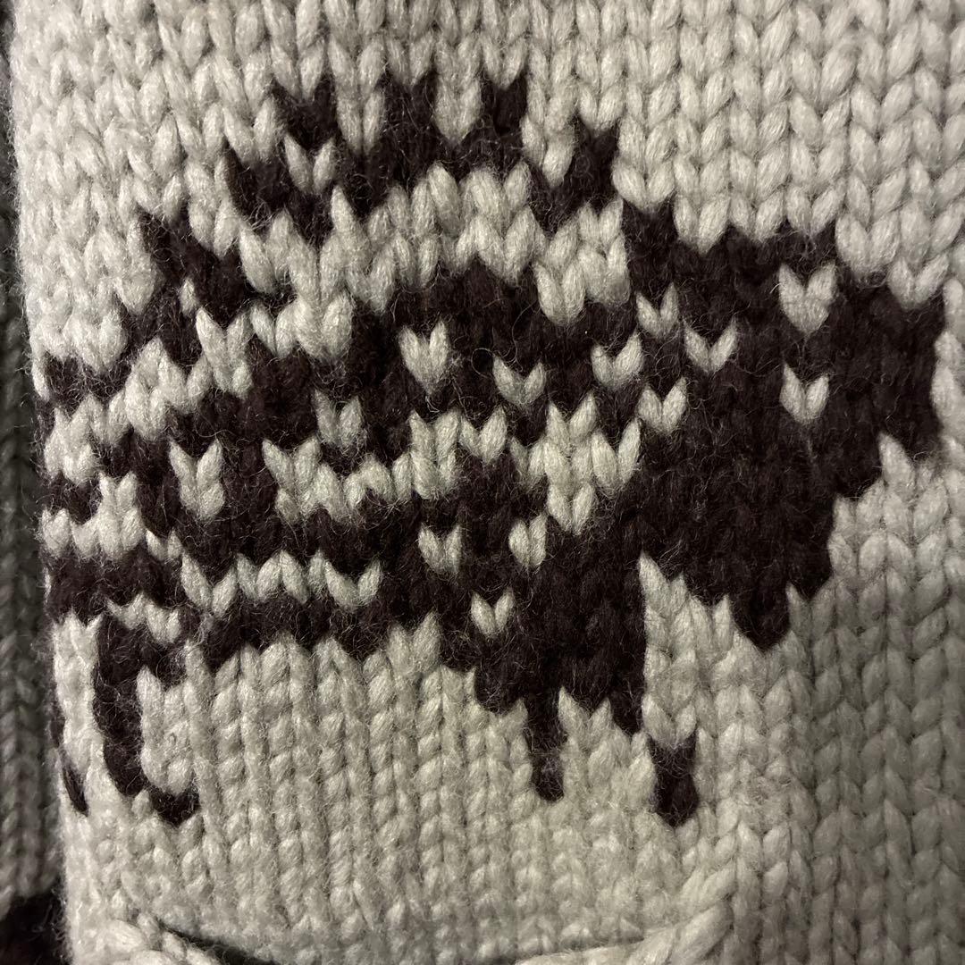 カナダ製 KANATA Indian カウチンセーター SIZE36 肉厚