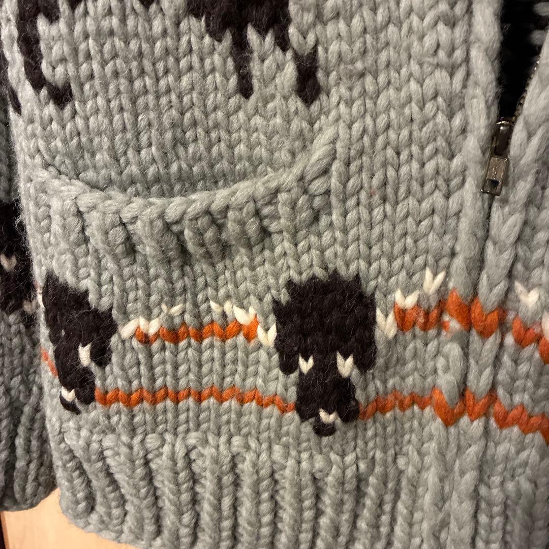 カナダ製 KANATA Indian カウチンセーター SIZE36 肉厚