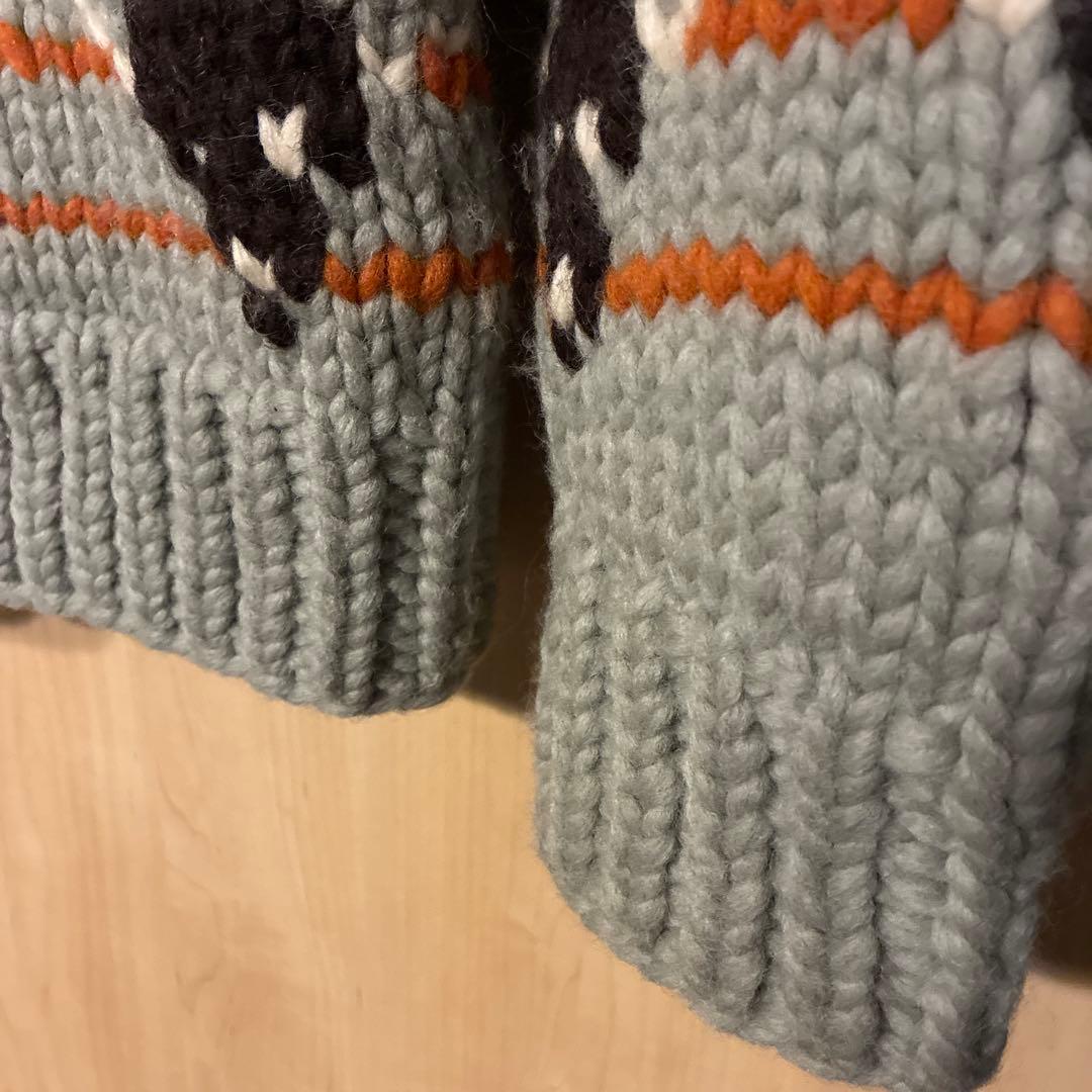 カナダ製 KANATA Indian カウチンセーター SIZE36 肉厚