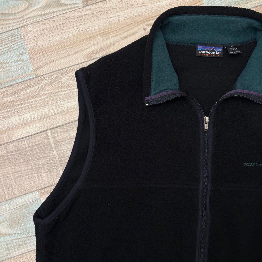 USA製 patagonia パタゴニア シンチラ フリースベスト XL 黒