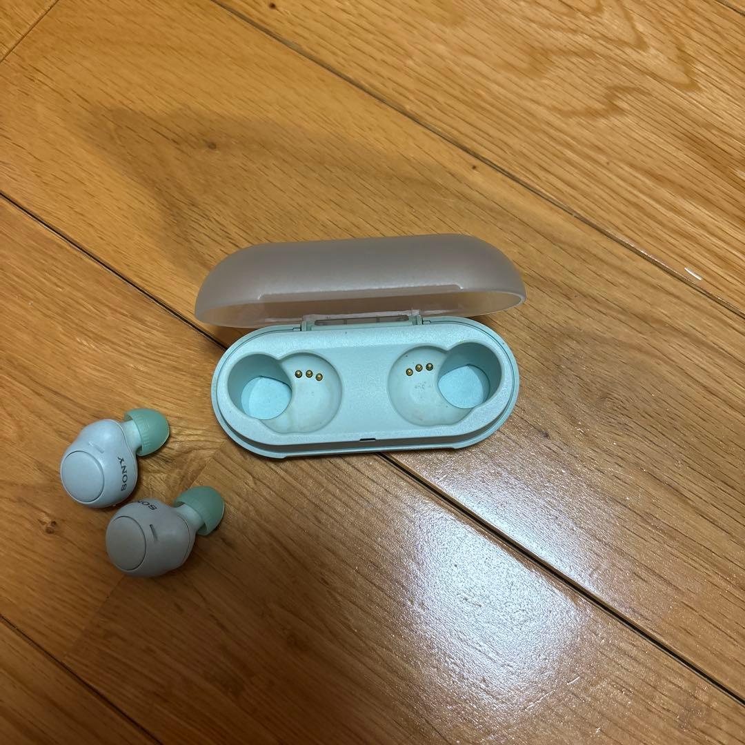 Sony ワイヤレスイヤホン ホワイト/グリーン