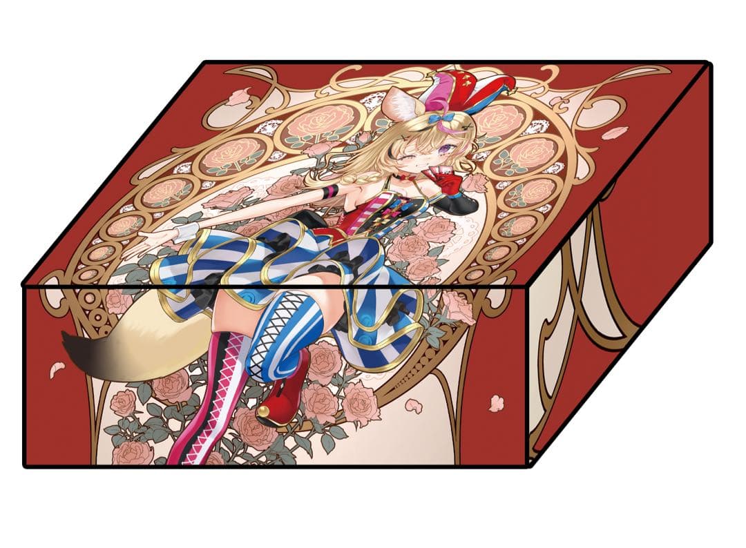 混沌の女神様　ホロライブ　合皮製デッキケース　ダメカンケース　ミュシャ風　ポルカ