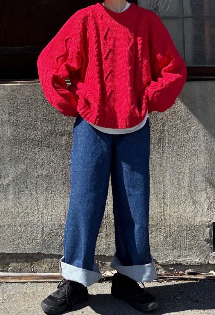 トップス ANCELLM CABLE STICH KNIT