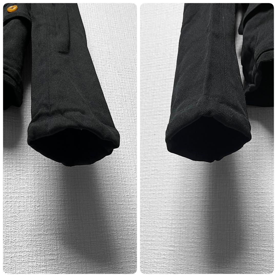 ローブドシャンブル コムデギャルソン ポリ縮絨 ベルトジャケット ハーネス調 黒