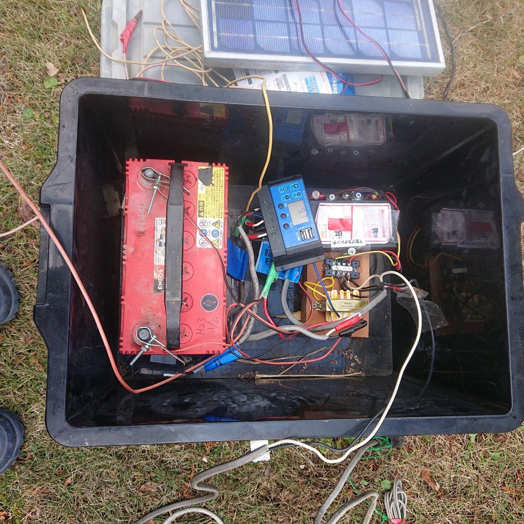 強力電気柵セット、高圧発生装置、ソーラーパネル１０ワット、チャージコントローラー