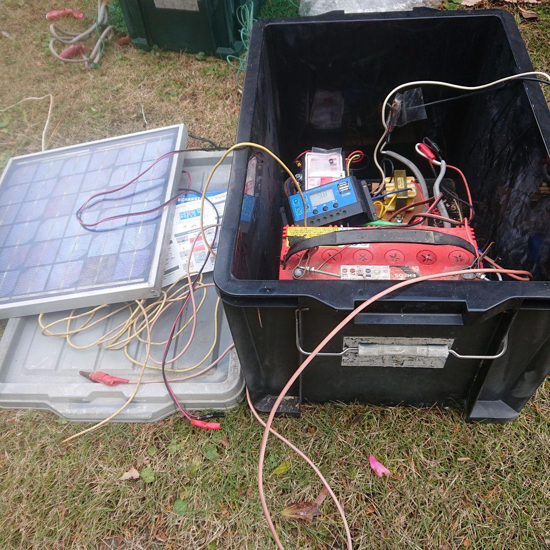 強力電気柵セット、高圧発生装置、ソーラーパネル１０ワット、チャージコントローラー
