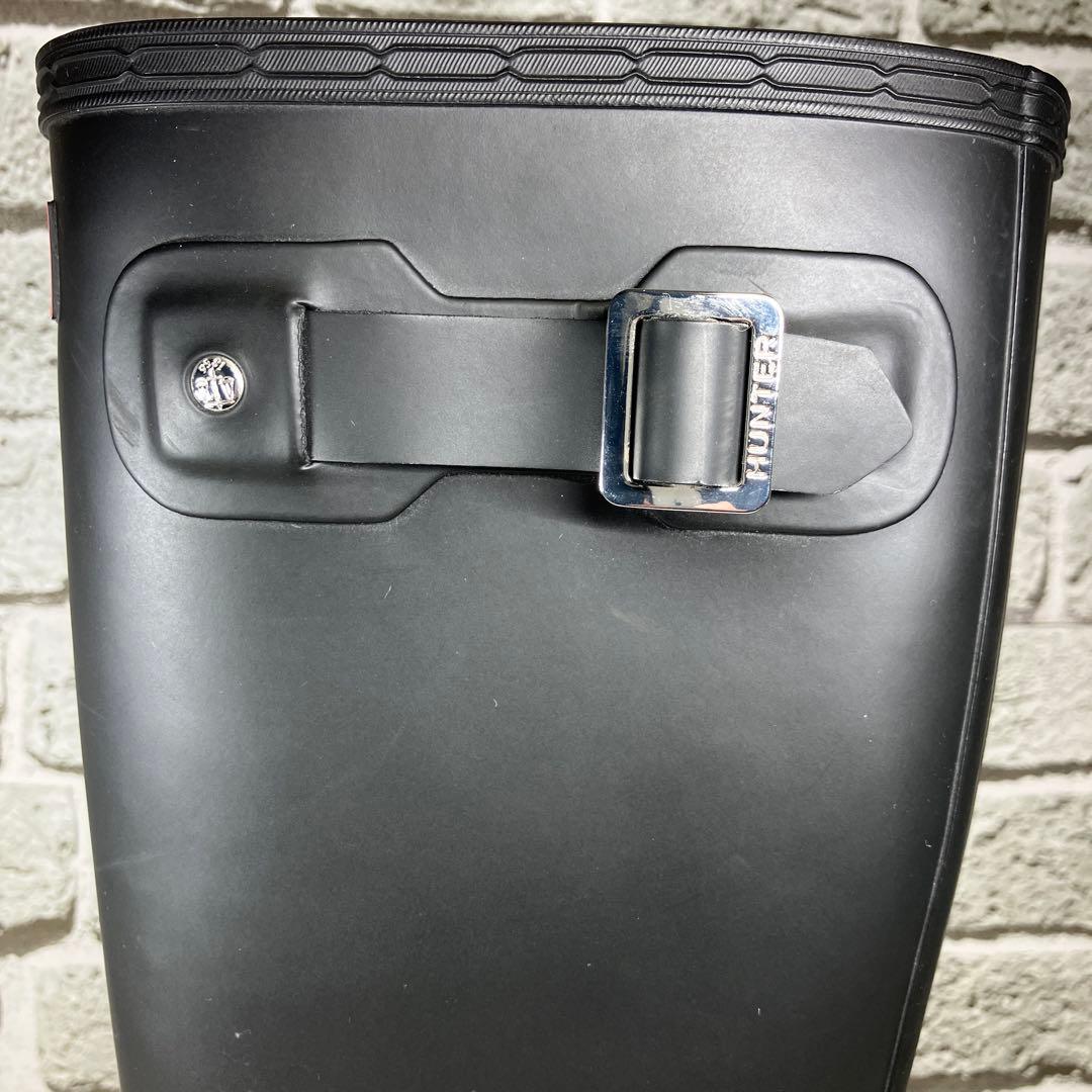 【試着程度】HUNTER レインブーツ 黒 ロング ラバー メンズ UK7