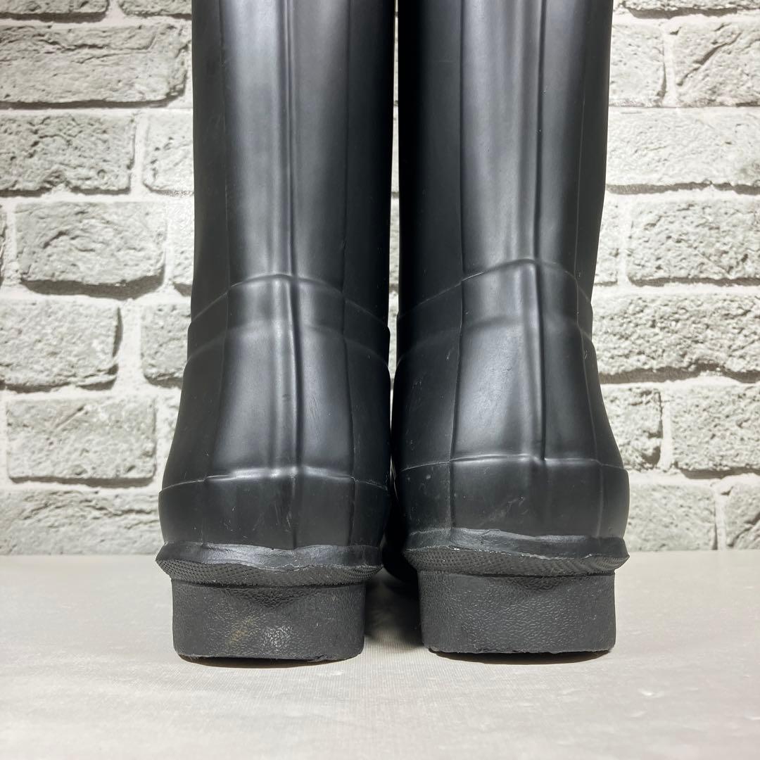 【試着程度】HUNTER レインブーツ 黒 ロング ラバー メンズ UK7