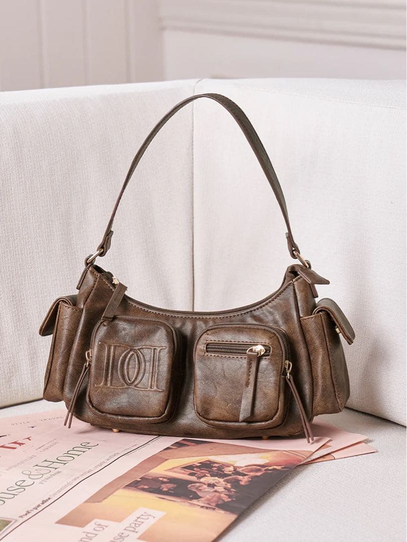 ダーリッチ DDレザーハンドルバッグ ブラウン【再販なしレア商品】