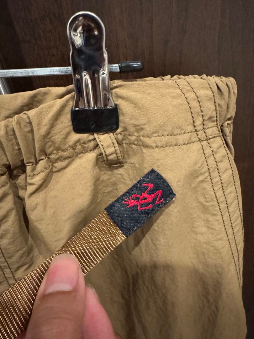 Gramicci ベージュ カーゴパンツ ウエストゴム