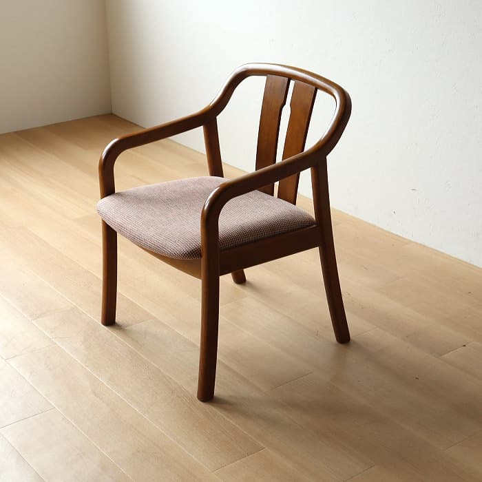 オールド カリモク アームチェア レトロ 肘付イス