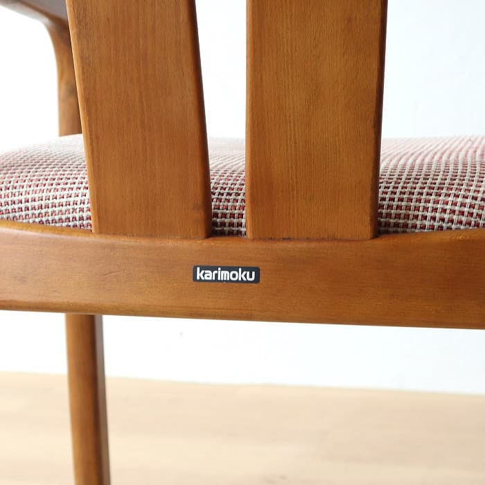 オールド カリモク アームチェア レトロ 肘付イス