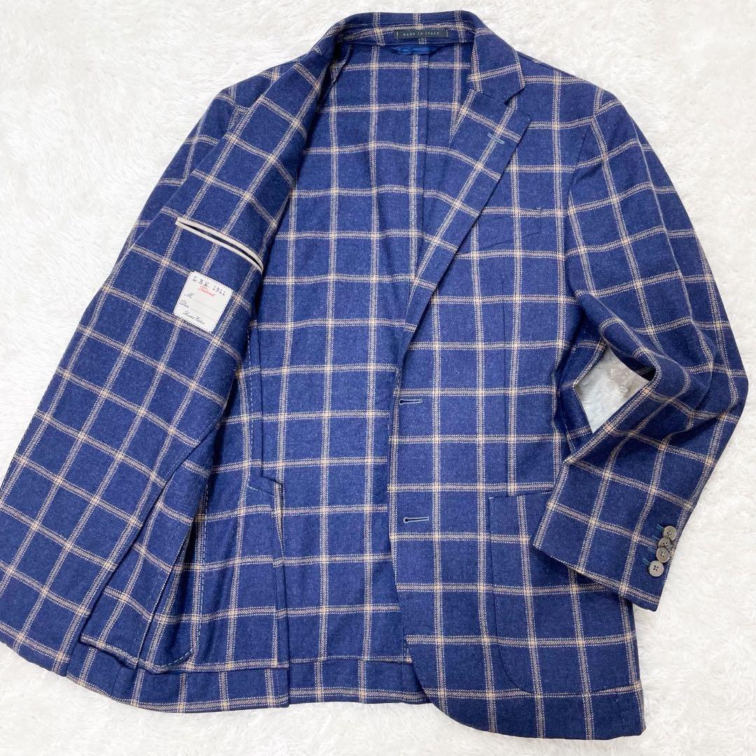 ルビアム L.B.M.1911 チェック柄 テーラードジャケット 44R ウール