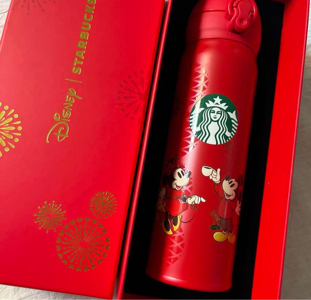 スタバ限定ディズニー×スターバックス ステンレスボトル ミッキー＆ミニー