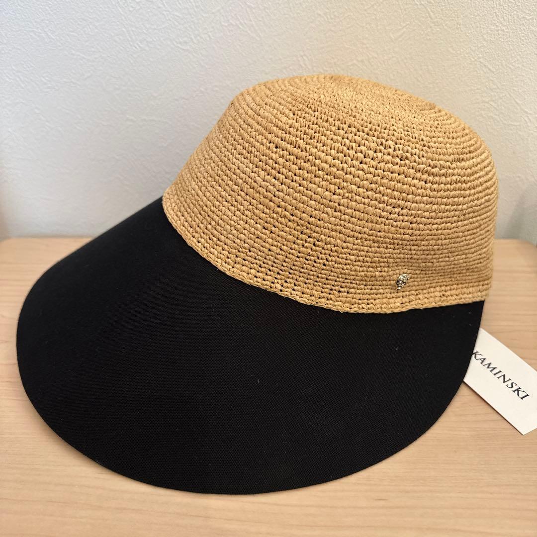 新品 Helen Kaminski ブレイズ ナチュラル x ブラック