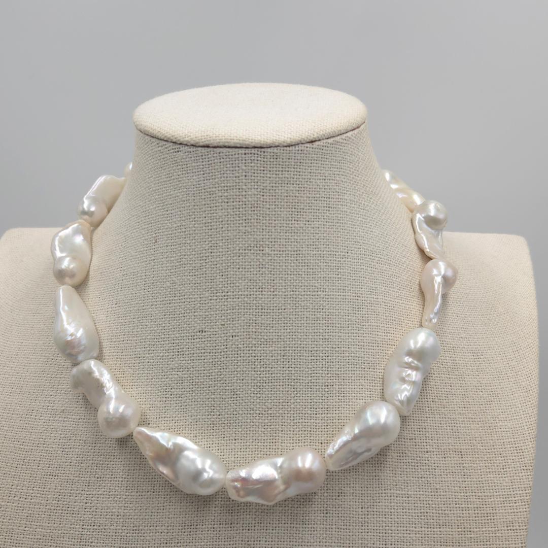 本真珠 バロックパール ネックレス 淡水パール バロック真珠 南洋真珠級