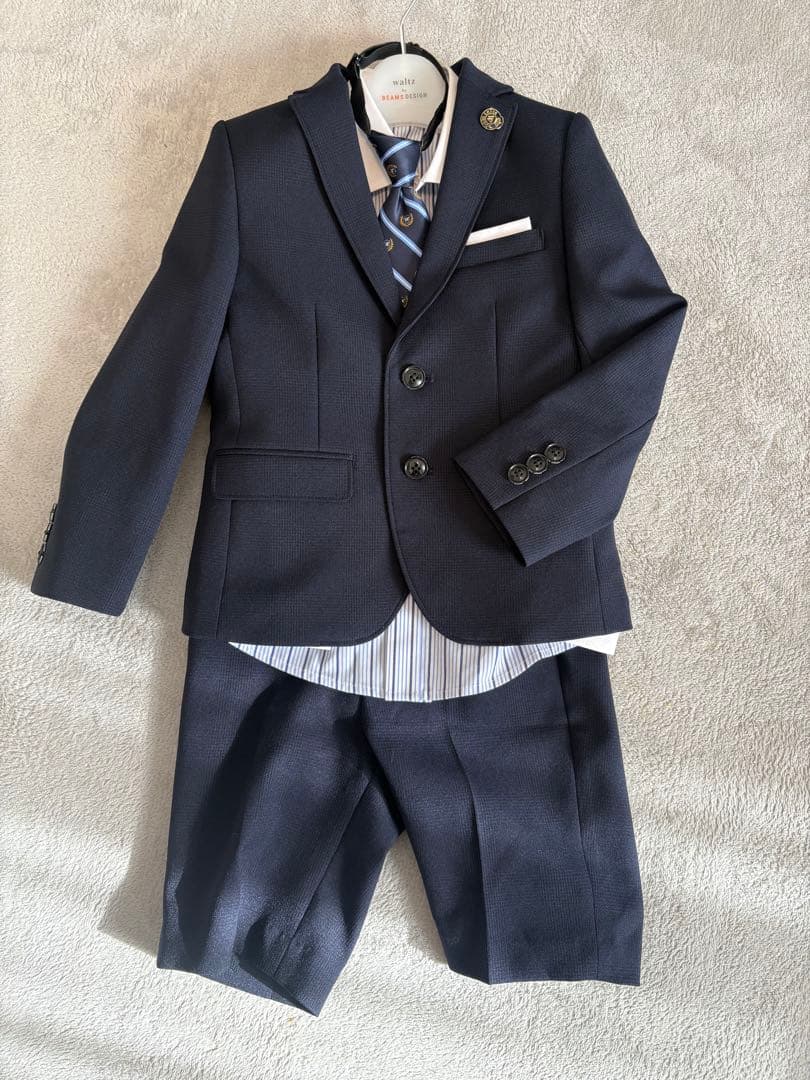美品！ ビームス　キッズフォーマル　スーツ　冠婚葬祭　110 紺　ネイビー