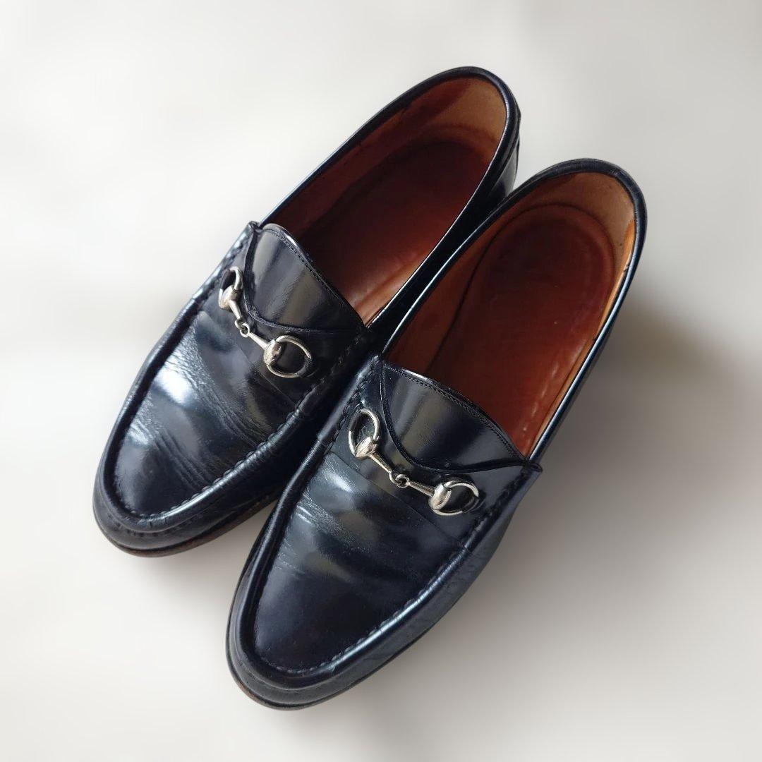 オールドグッチ Gucci ホースビットローファー 8 E 25.0cm前後