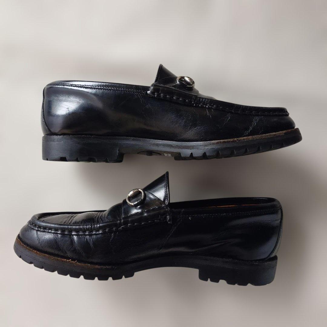 オールドグッチ Gucci ホースビットローファー 8 E 25.0cm前後