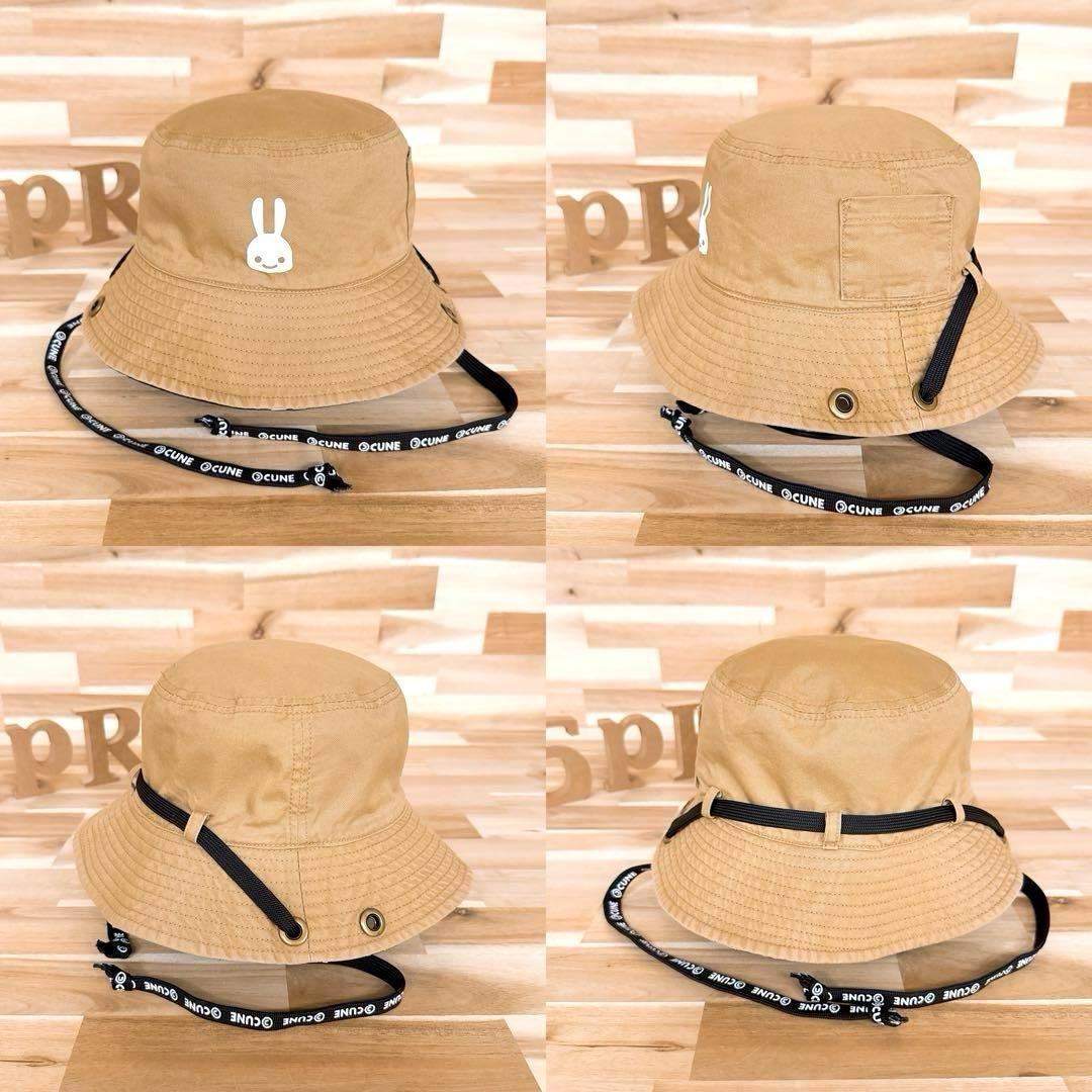稀少/廃番【キューン】うさぎ リバーシブル バケットハット総柄 黒×白 ブラウン