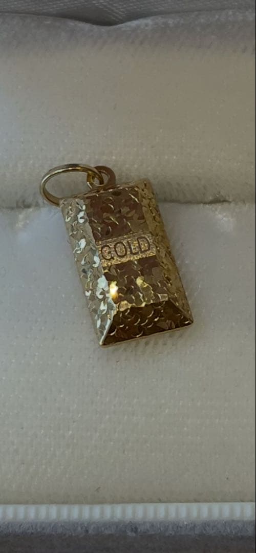 新品　18金 18K インゴット型　チャーム ペンダントトップ