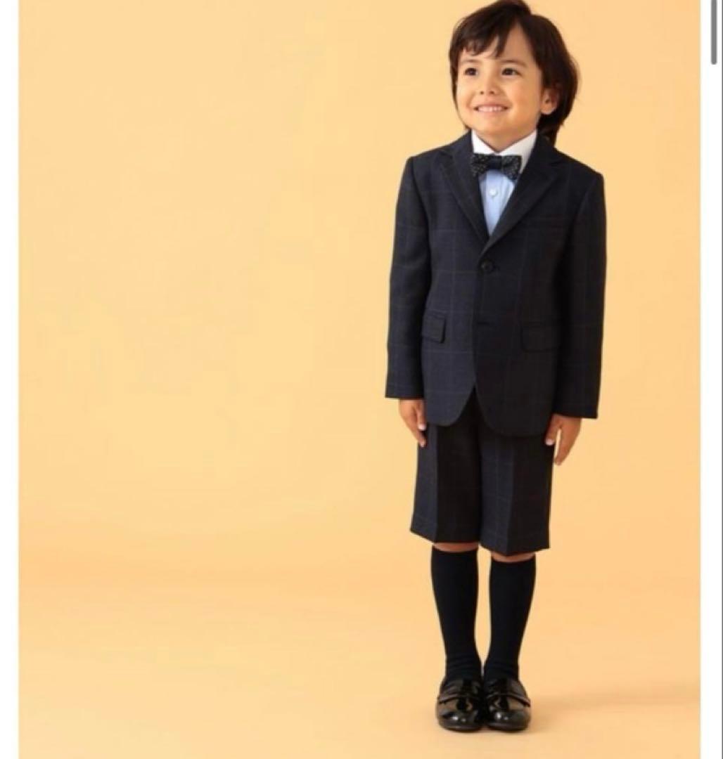 BEAMS mini フォーマルスーツ 120 ネイビー　入学式　結婚式　七五三