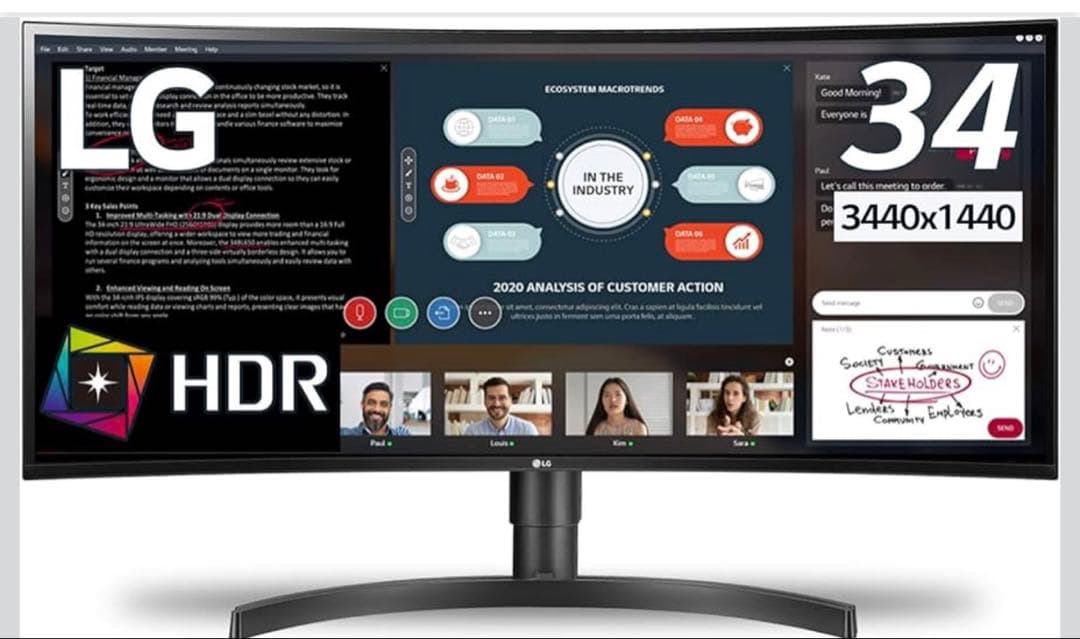 LG モニター ディスプレイ 34WL75C-B 34インチ