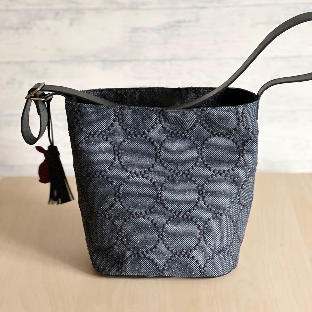 オーダー　ミナペルホネンtambourineと本革のワンハンドルバッグ