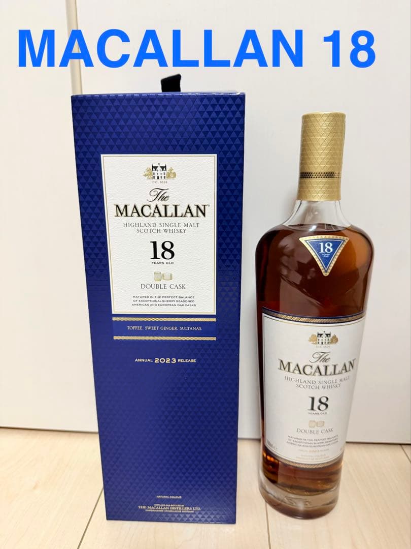 新品 ザ・マッカラン18年 ダブルカスク MACALLAN 18年 700ml