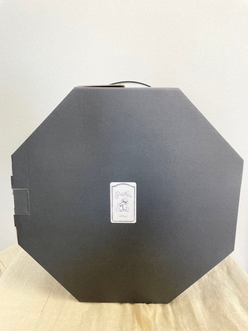 【新品未使用】箱付poritrie さん刺繍リボンむぎわら帽子