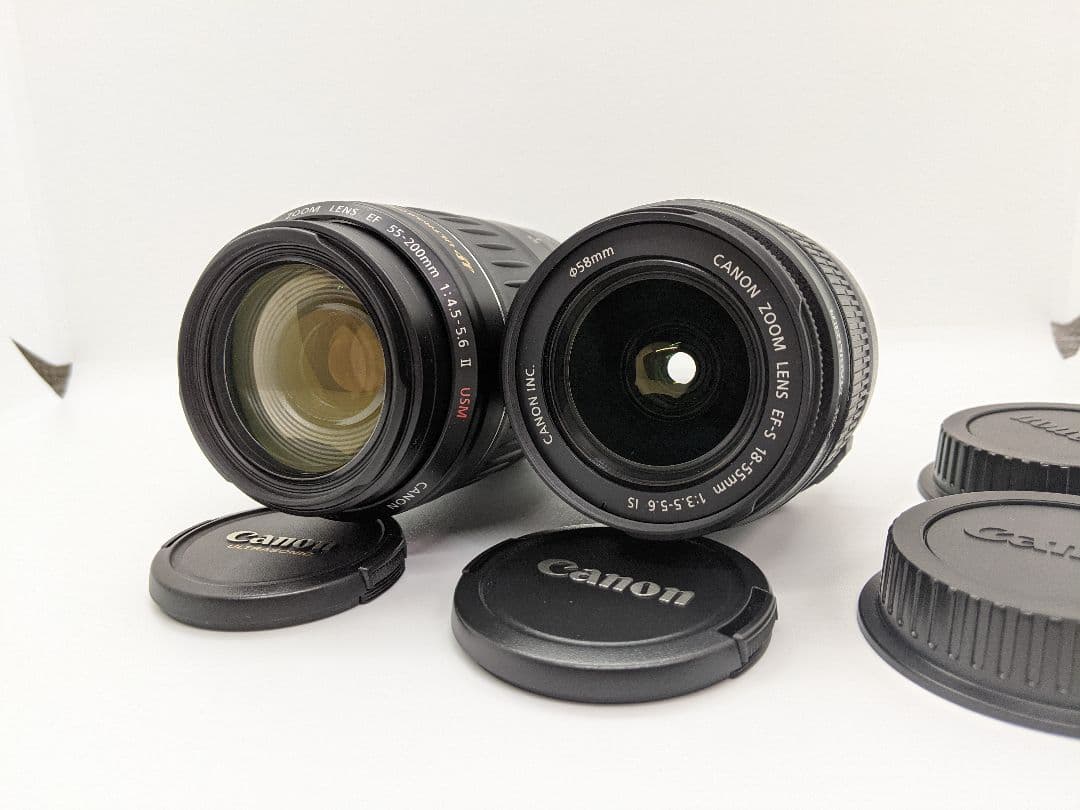 フィルムカメラ Canon EF-S18-55mm IS & EF 55-250mm USM